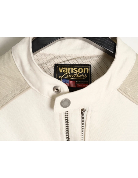 Supreme Vanson Leathers Cordura joint logo patch zipper patch jacket,Supreme