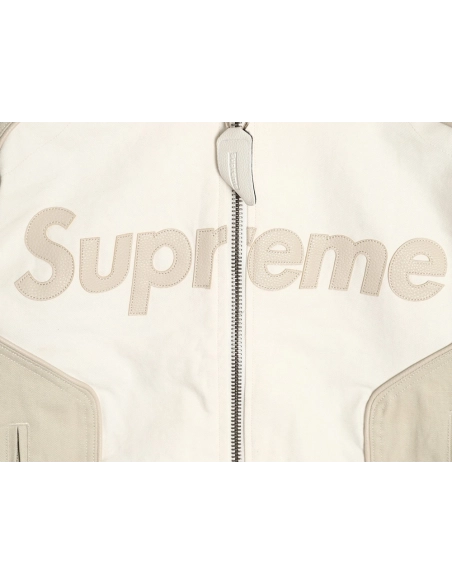 Supreme Vanson Leathers Cordura joint logo patch zipper patch jacket,Supreme