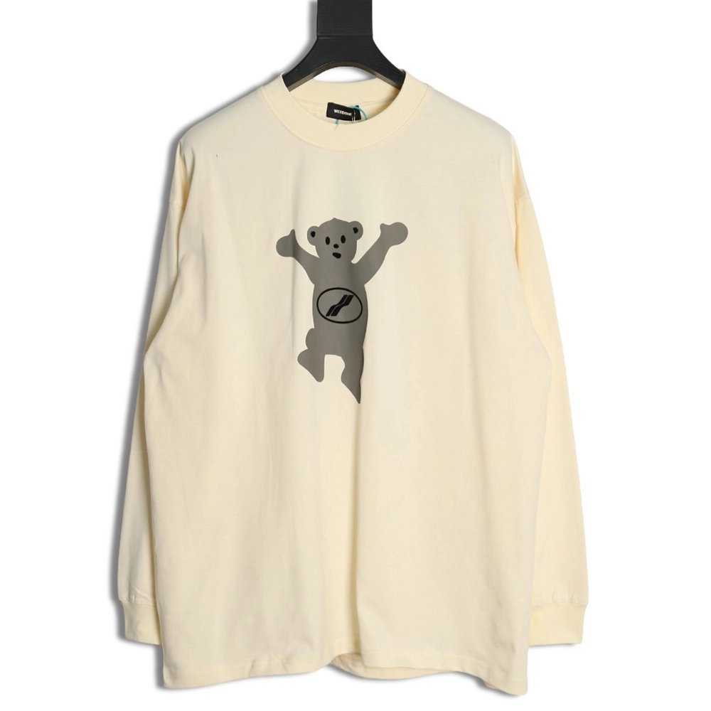 We11done Double-sided cute bear print long sleeve TSK2,We11done