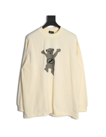 We11done Double-sided cute bear print long sleeve TSK2,We11done