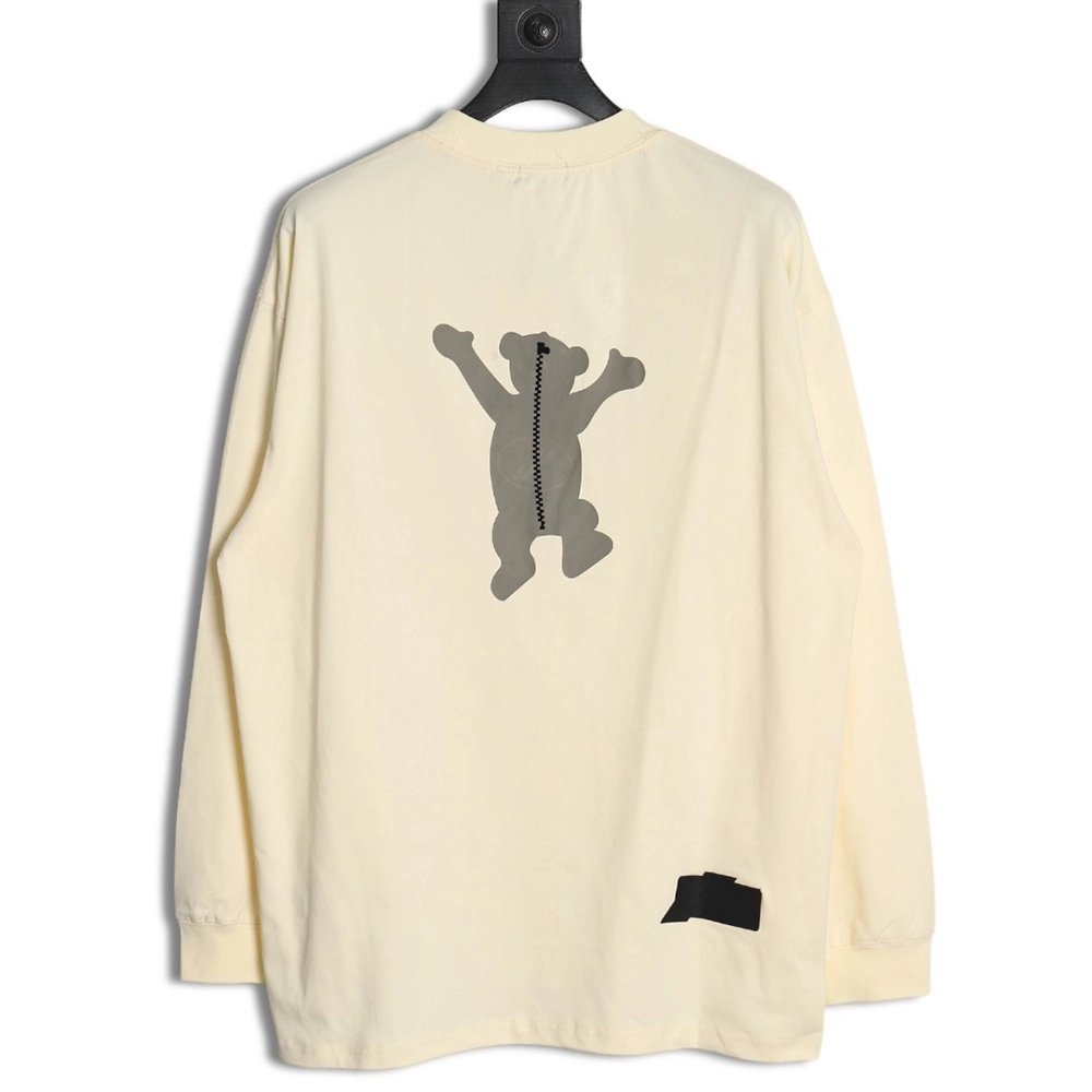 We11done Double-sided cute bear print long sleeve TSK2,We11done