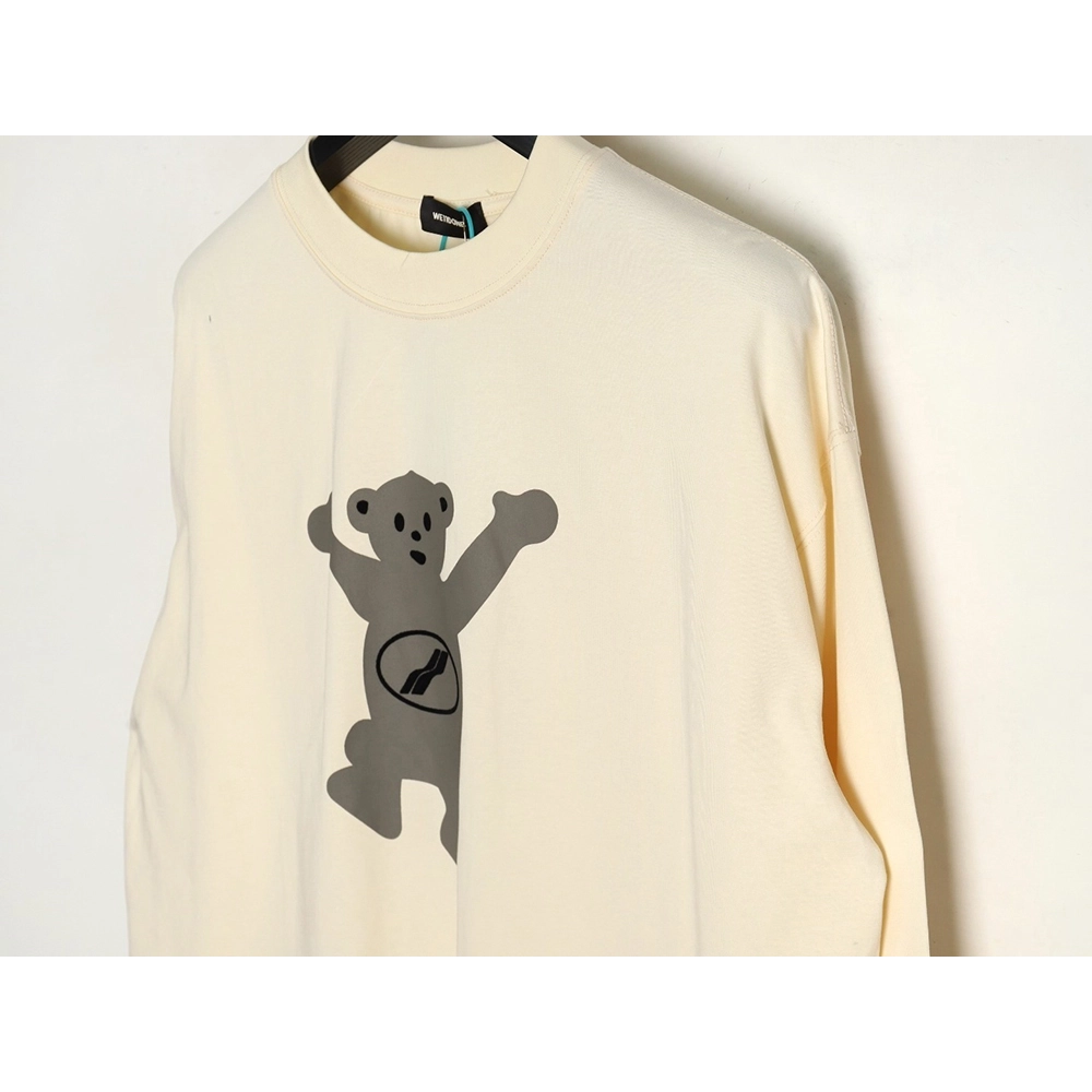 We11done Double-sided cute bear print long sleeve TSK2,We11done
