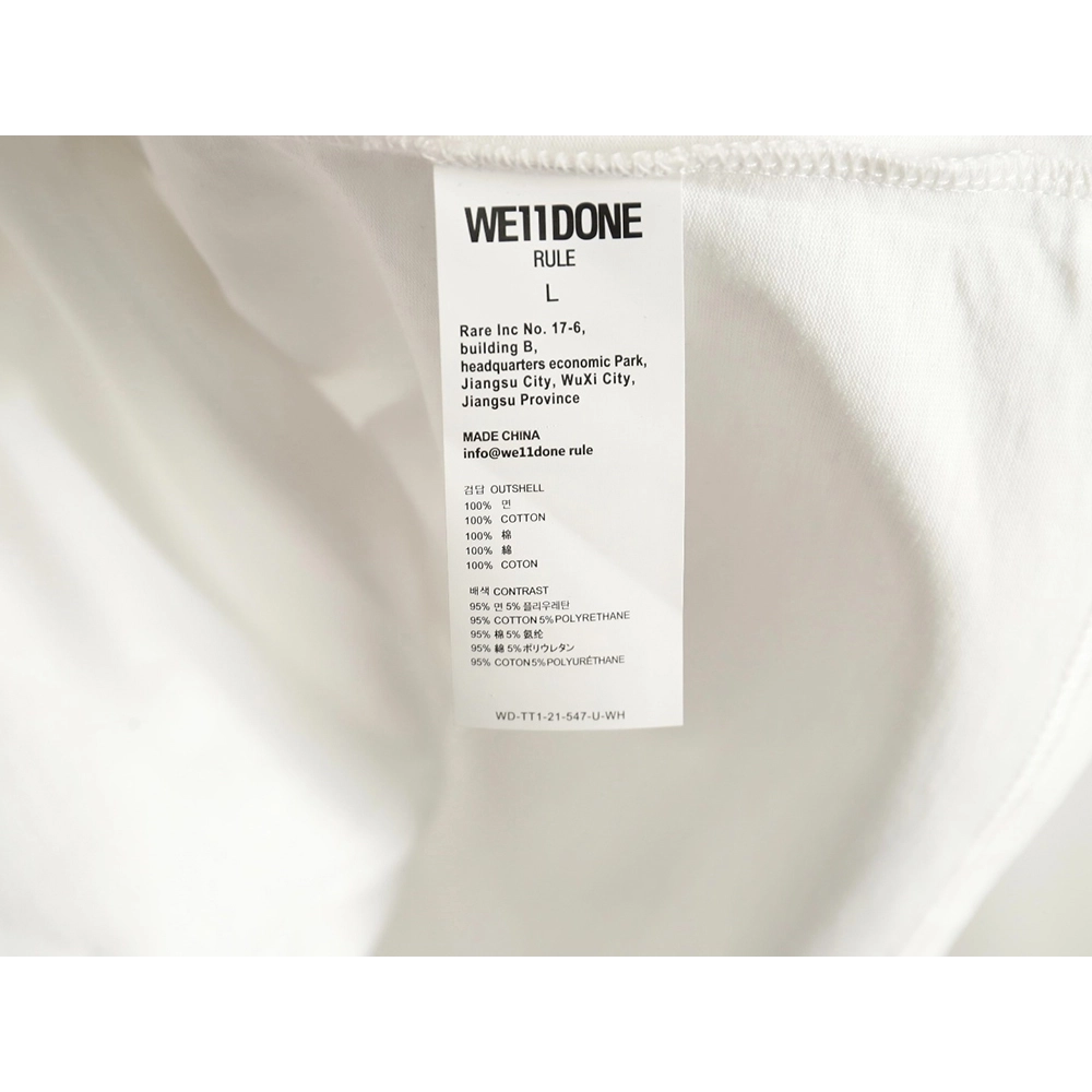 We11done Raising Hand Bear Colorblock Long Sleeve,We11done