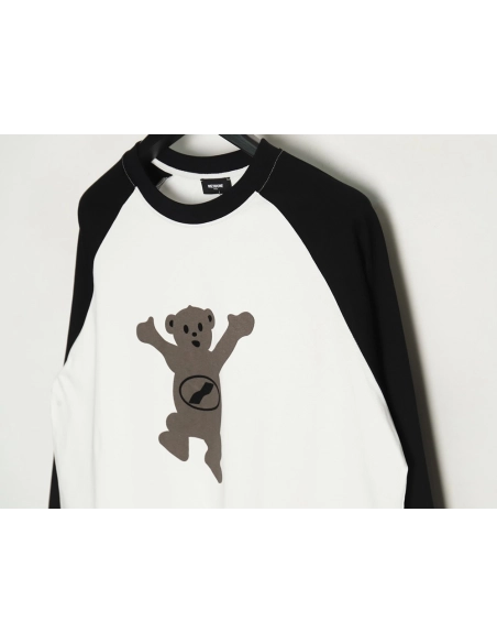 We11done Raising Hand Bear Colorblock Long Sleeve,We11done