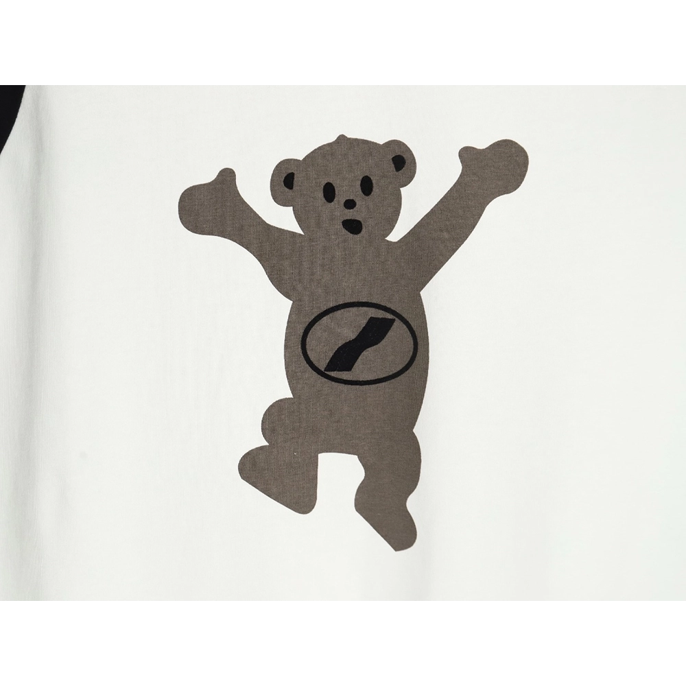 We11done Raising Hand Bear Colorblock Long Sleeve,We11done