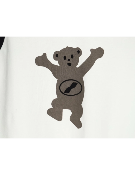 We11done Raising Hand Bear Colorblock Long Sleeve,We11done