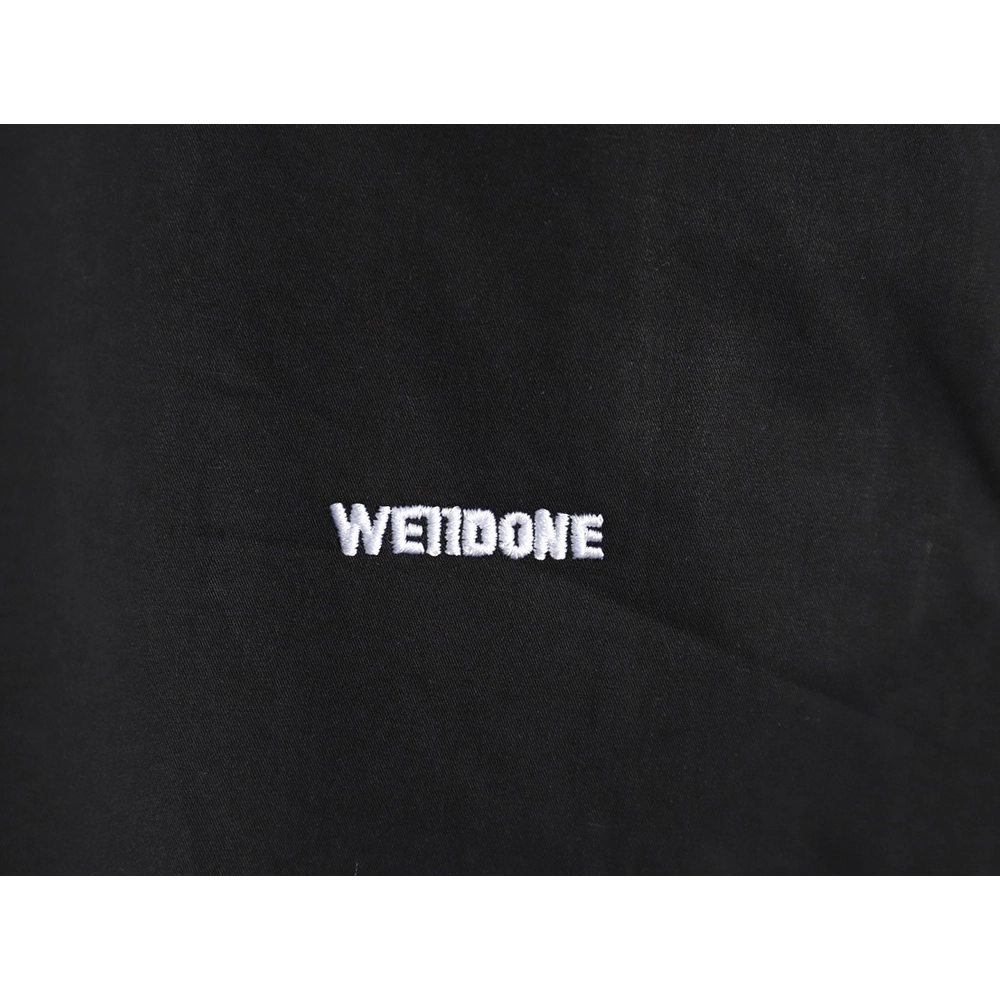 We11done simple LOGO letter embroidery lapel long-sleeved shirt TSK1,We11done