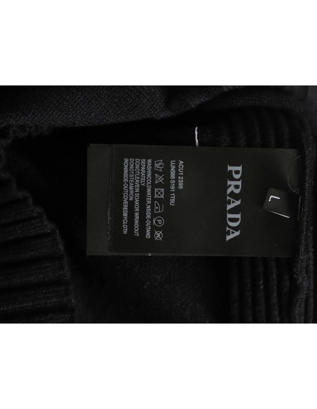 Prada inverted triangle knit crew neck sweater TSK1,Prada