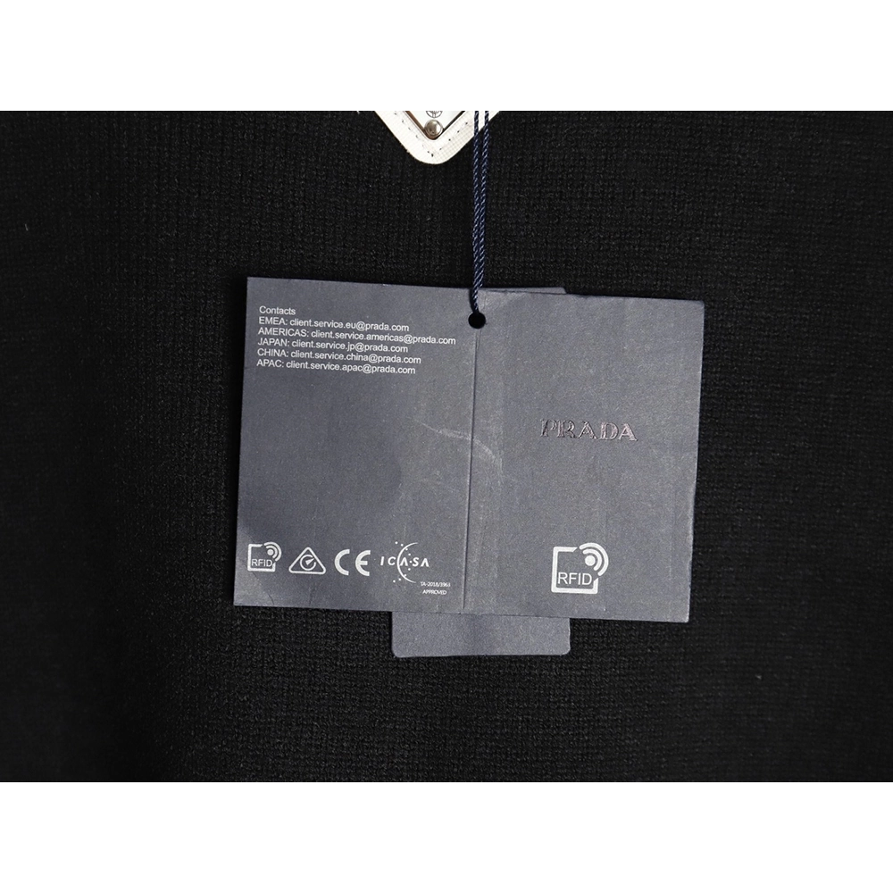 Prada inverted triangle knit crew neck sweater TSK1,Prada