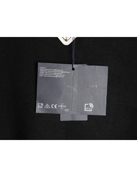 Prada inverted triangle knit crew neck sweater TSK1,Prada