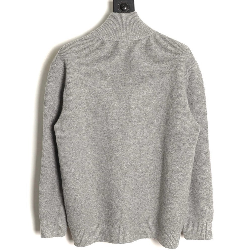 Prada inverted triangle knitted zipper cardigan jacket,Prada