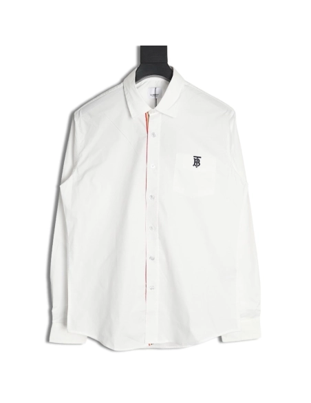 Burberry classic embroidered TB small logo shirt,Burberry