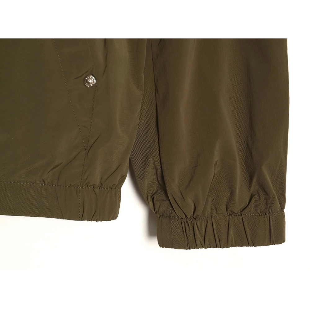 Prada chest red stripe zip-up hooded jacket TSK1,Prada