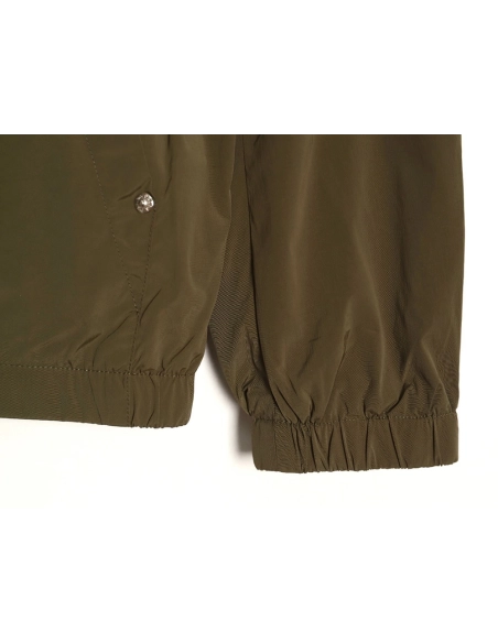 Prada chest red stripe zip-up hooded jacket TSK1,Prada