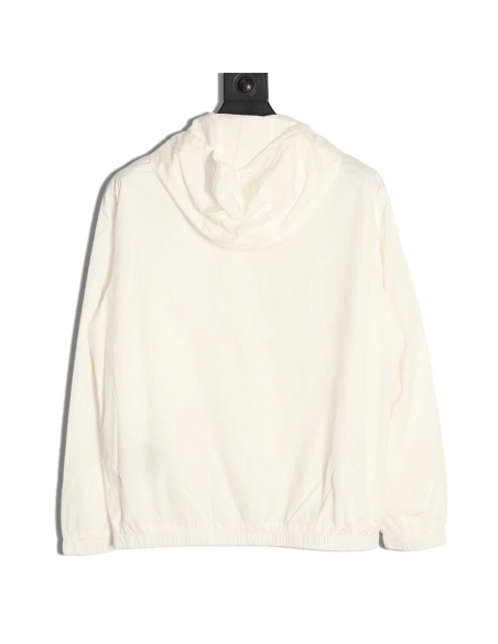 Prada chest red stripe zip-up hooded jacket,Prada