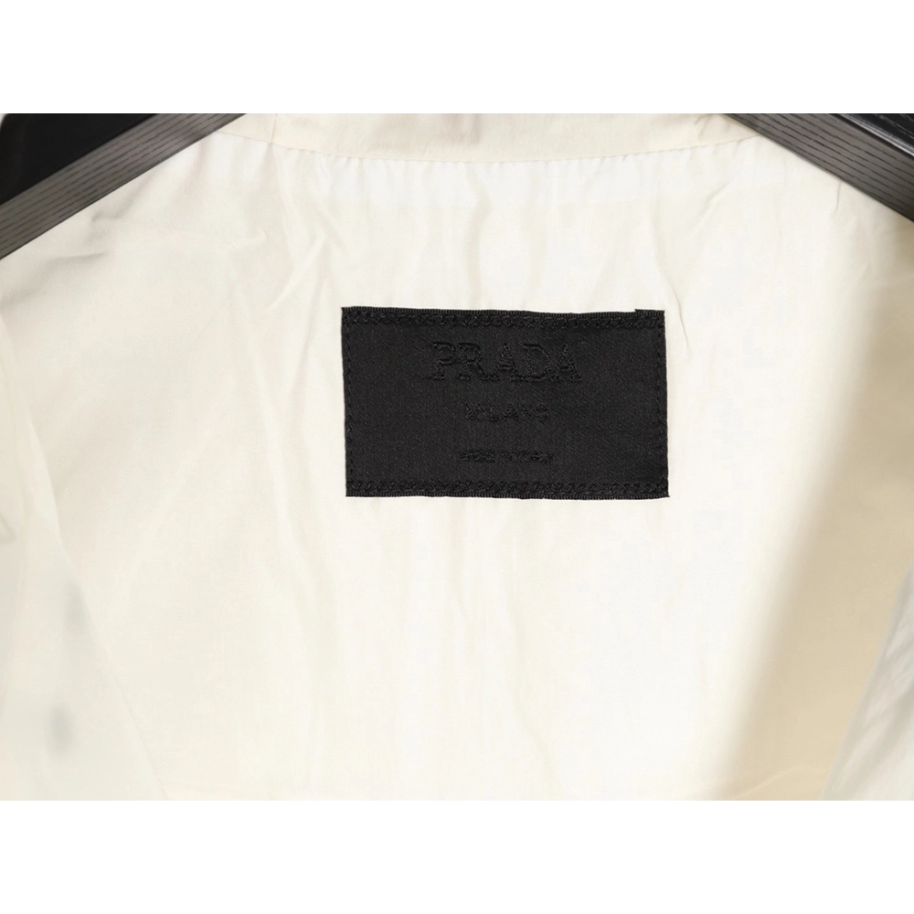 Prada chest red stripe zip-up hooded jacket,Prada