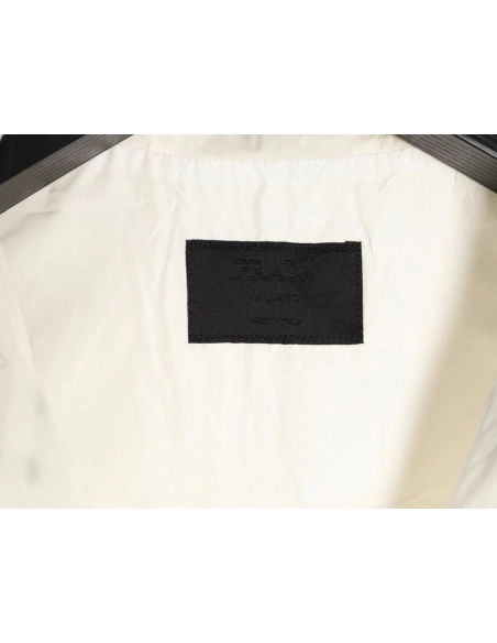 Prada chest red stripe zip-up hooded jacket,Prada