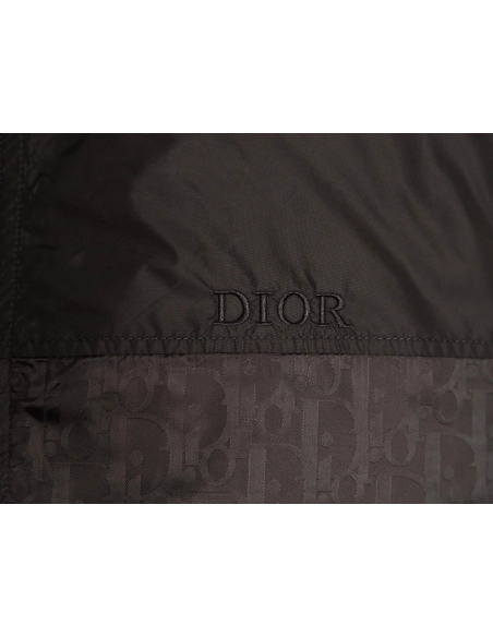 Dior chest letter logo full print patchwork hooded jacket TSK1,Dior