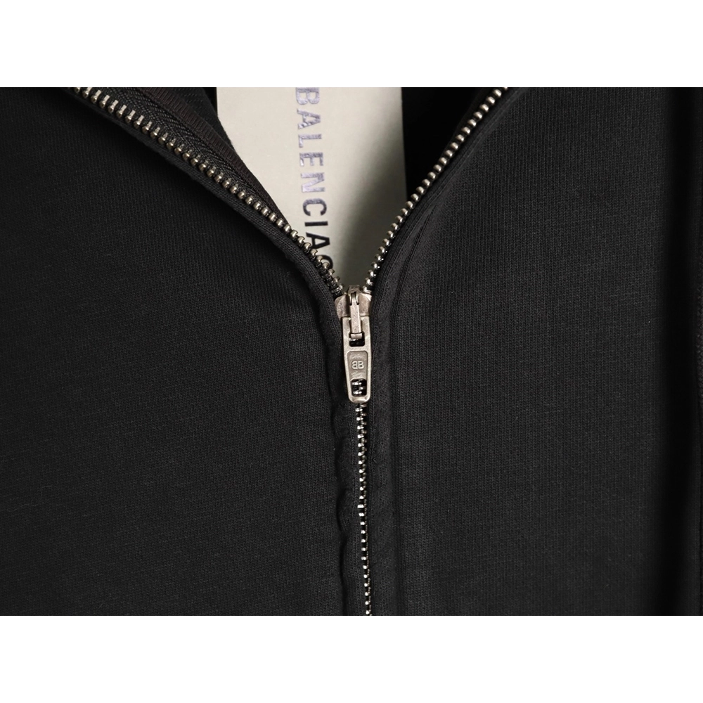 Balenciaga red masking tape zip-up hooded jacket,Balenciaga
