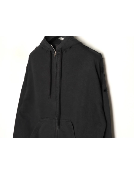 Balenciaga red masking tape zip-up hooded jacket,Balenciaga