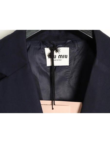 Miu Miu checked patchwork sleeve wool blazer,Miu Miu