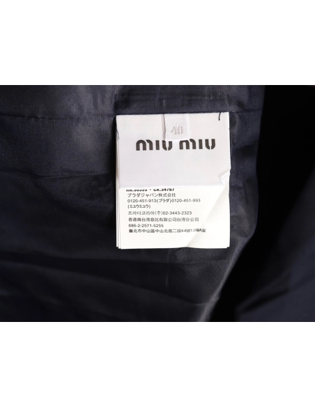 Miu Miu checked patchwork sleeve wool blazer,Miu Miu