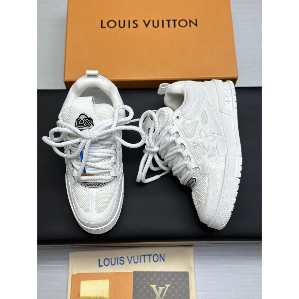 Louis Vuitton LV Skate Sneakers white Black with black back